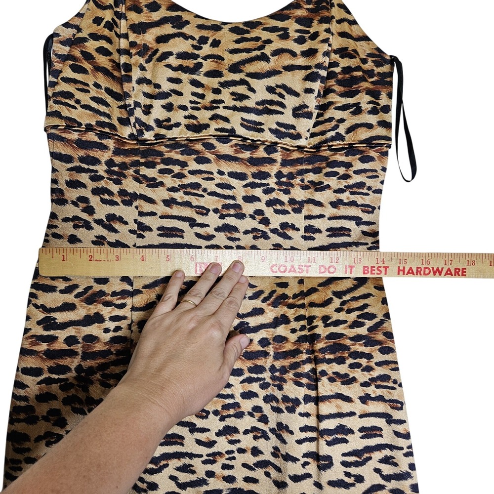 Jessica McClintock Gunne Sax Leopard Print Maxi Dress Size 5/6 - Picture 9 of 11